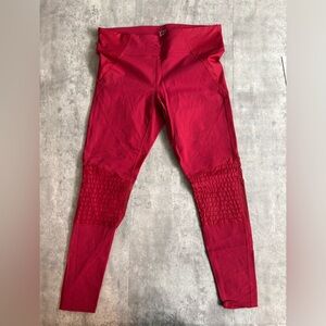 Joy lab red moto tummy control leggings ankle length active athleisure pants XL